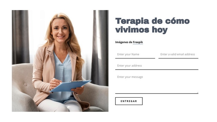 Ponerse en contacto con un terapeuta Plantilla HTML5