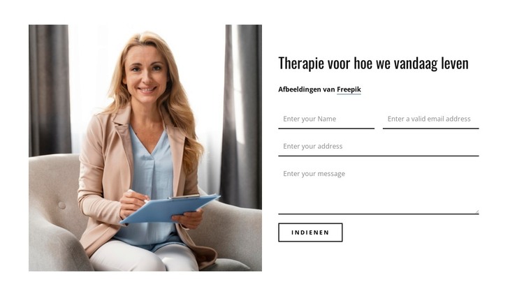 Contact opnemen met een therapeut HTML-sjabloon