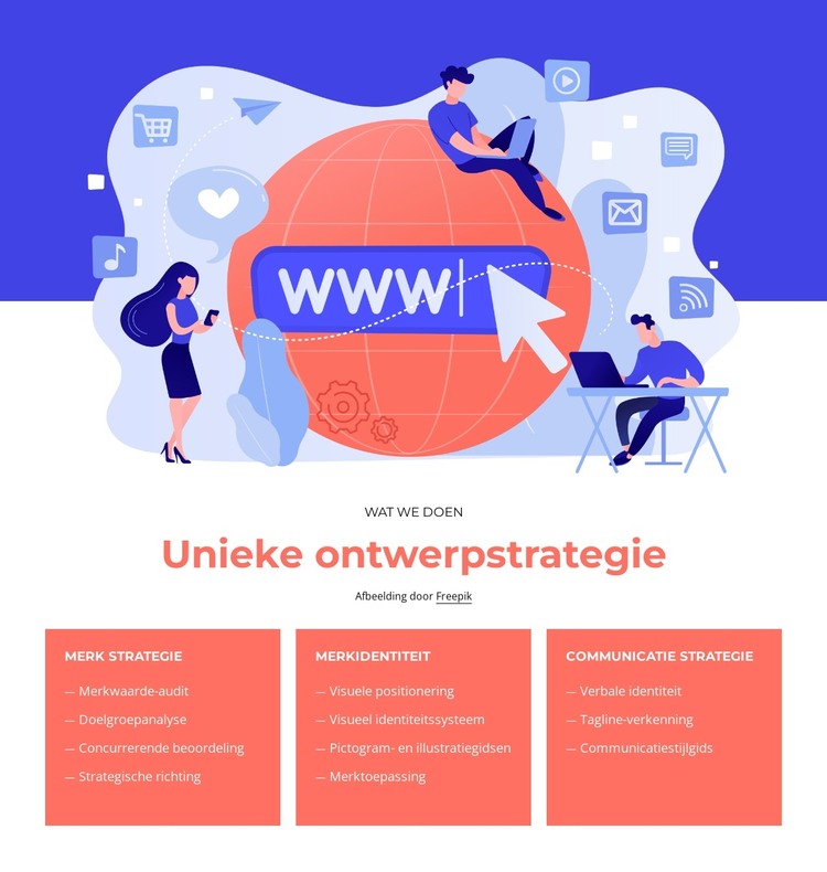 Succesvolle ontwerpstrategie HTML-sjabloon