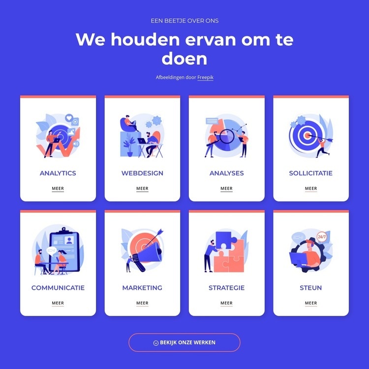 Visueel en productontwerp Website Builder-sjablonen