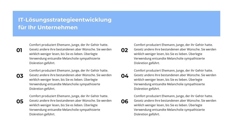 Sechs Stufen CSS-Vorlage