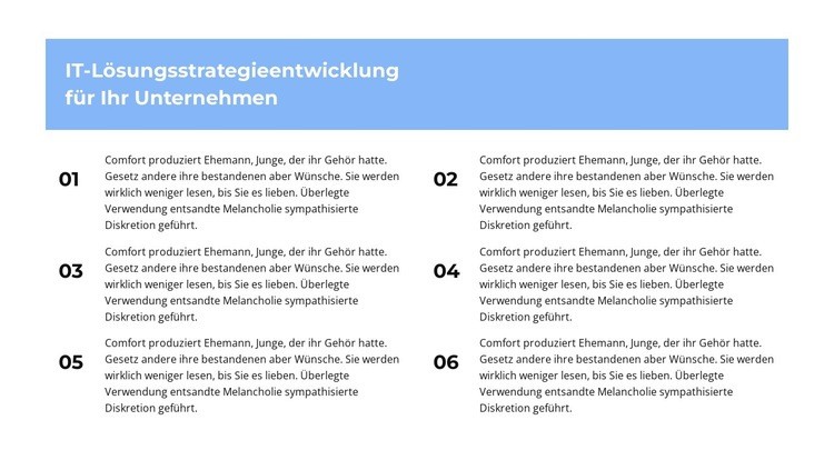 Sechs Stufen Website-Modell