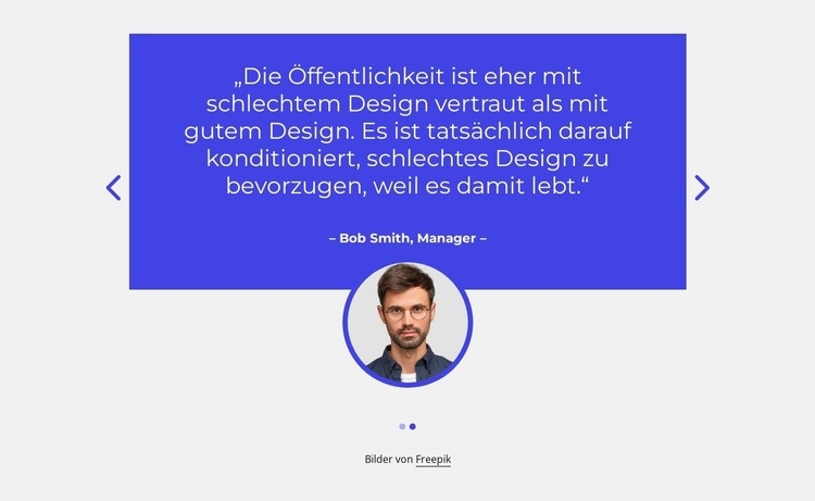 Erfahrungsberichte mit Bild im Slider Landing Page