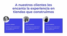 Secciones De La Página De Inicio Para Diseño De Testimonios