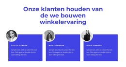 Getuigenissen Ontwerp - E-Commercewebsite
