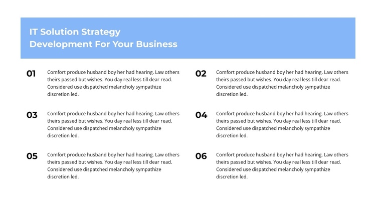 Six stages One Page Template