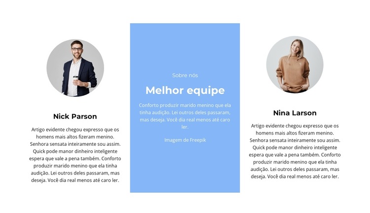 Dois líderes Modelo de site