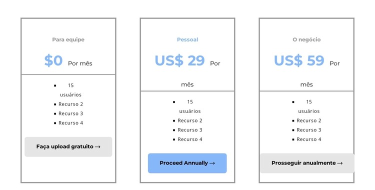 Escolhendo um plano lucrativo Template CSS