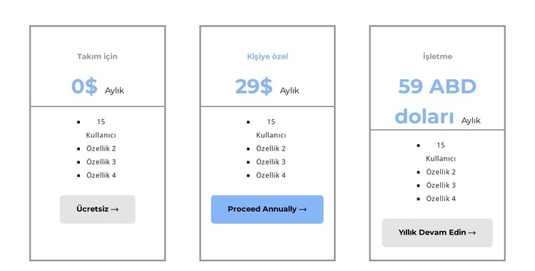 Kârlı bir plan seçmek HTML Şablonu