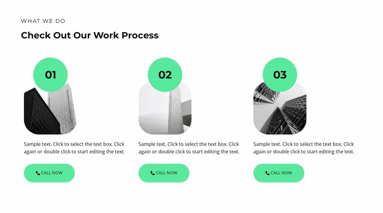 Three stages in building Website Mockup