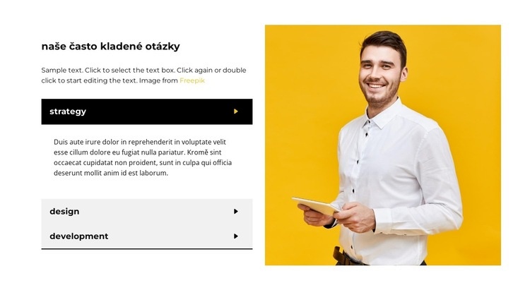 Manažer je zodpovědný Téma WordPress