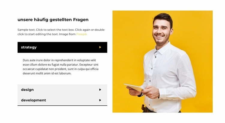 Der Manager ist verantwortlich Website-Modell