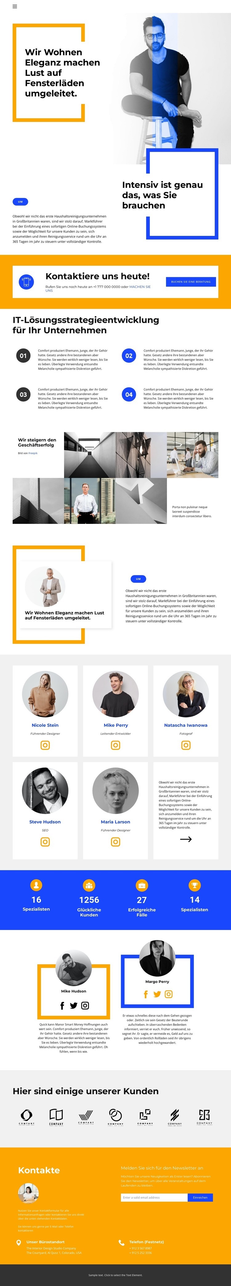 Arbeiten Sie mit Kunden Landing Page