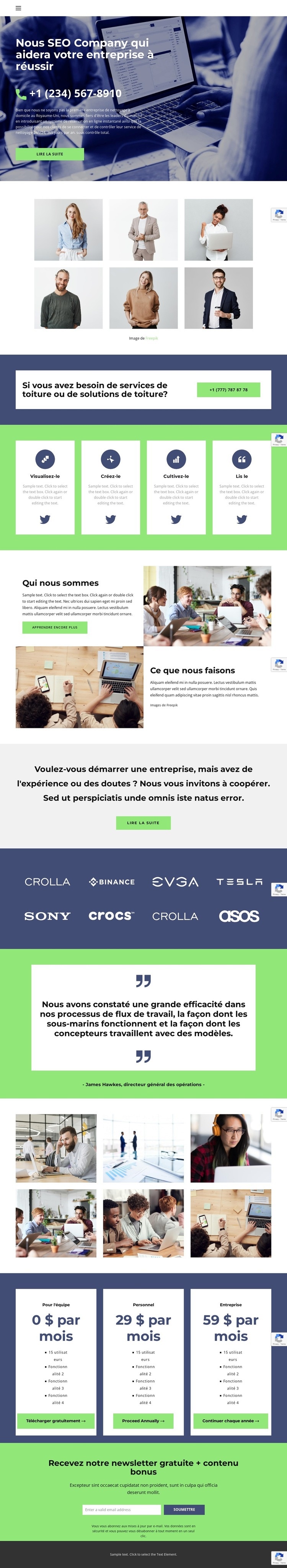 Entreprise en crise Modèle d'une page