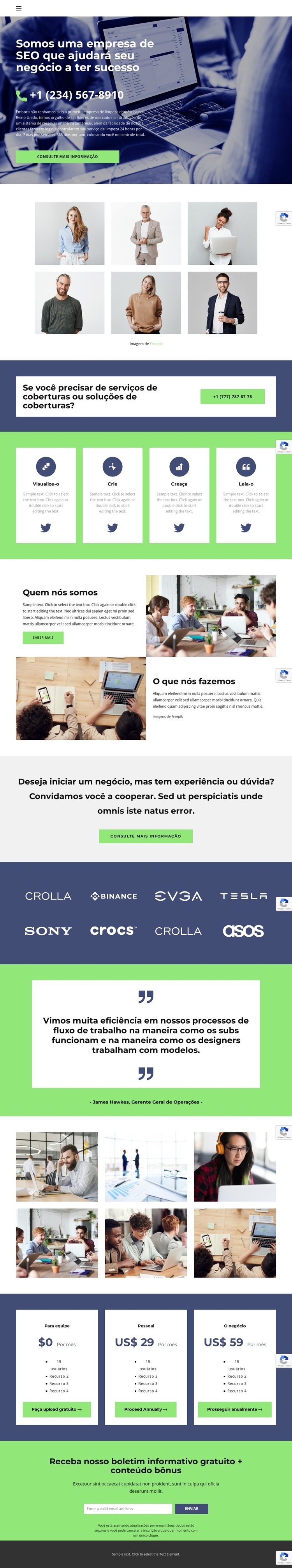 Negócios em crise Modelo HTML5
