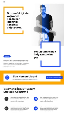 Müşterilerle Çalışın - Web Sitesi Tasarım Şablonu