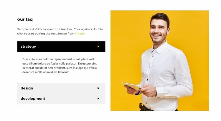 The manager is in charge Wix Template Alternative