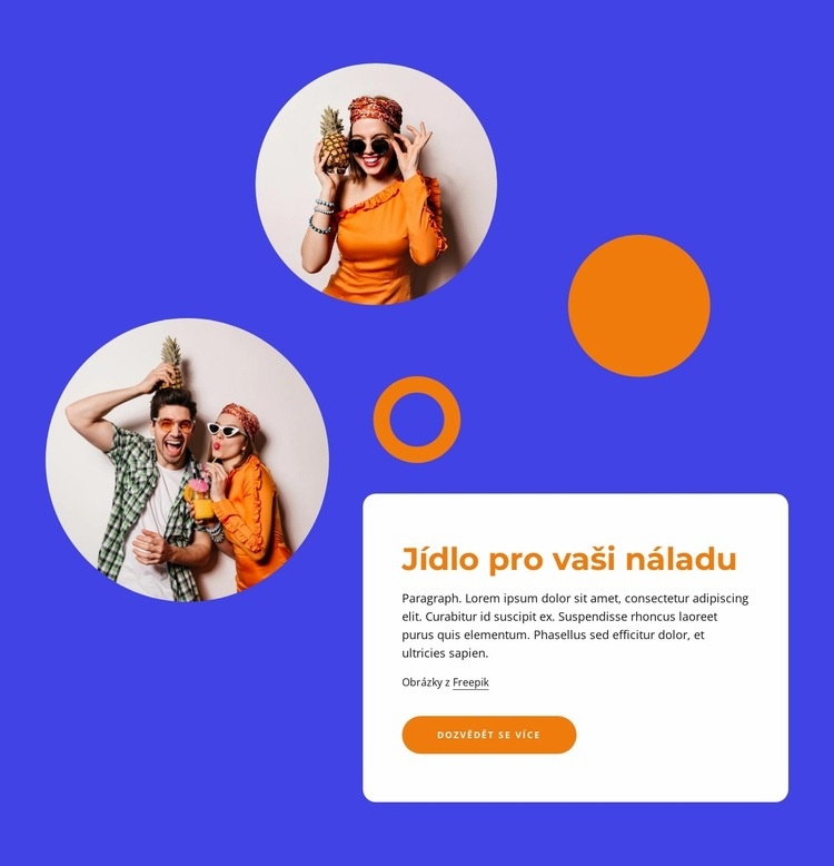 Jídlo pro vaši náladu Šablona CSS