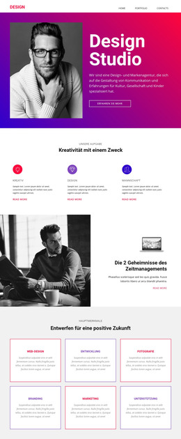 HTML-Landingpage Für Positiv Denkende Designkunst