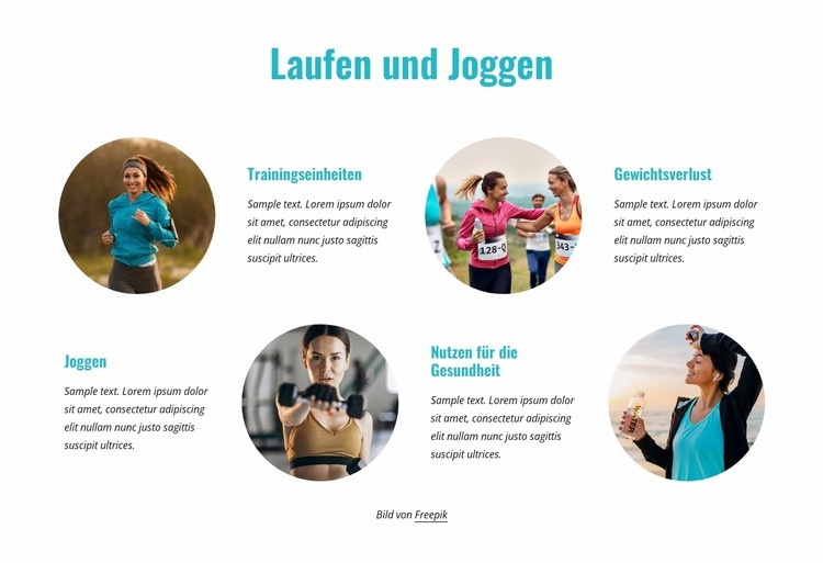 Joggen Website Builder-Vorlagen