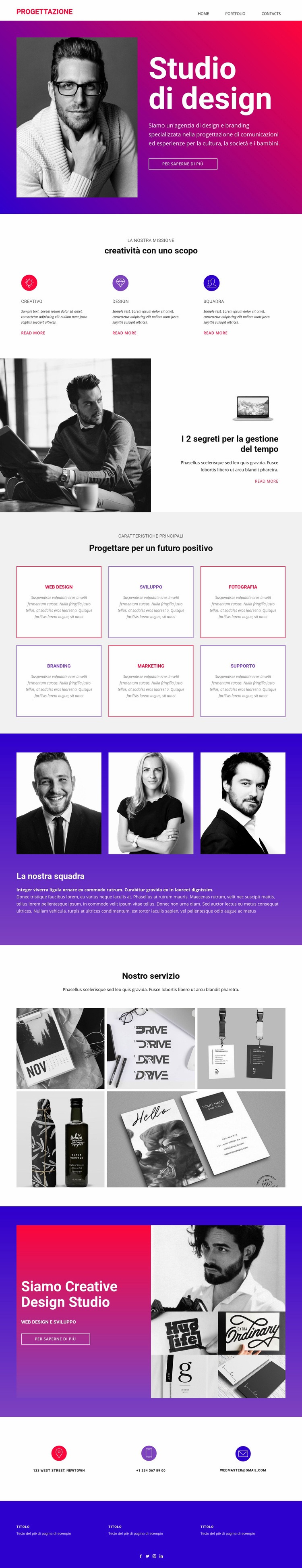 Arte del design di pensiero positivo Modelli di Website Builder