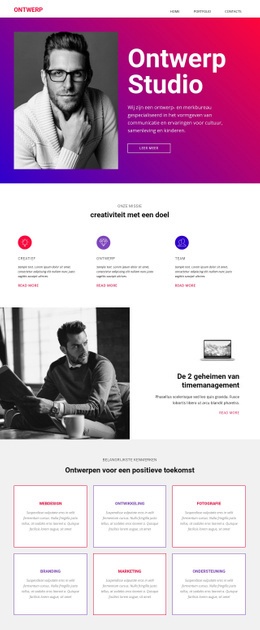 Multifunctioneel Websitemodel Voor Positief Denken Design Art