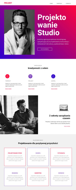 Landing HTML Dla Sztuka Projektowania Pozytywnego Myślenia