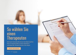 Wie Wählt Man Einen Therapeuten? – Website-Mockup-Vorlage