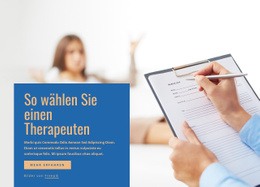 Wie Wählt Man Einen Therapeuten? - Professionelle Landingpage