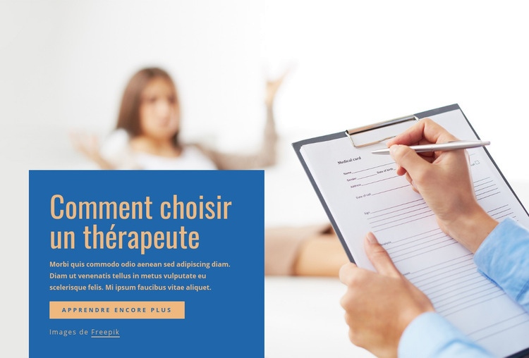 Comment choisir un thérapeute Conception de site Web