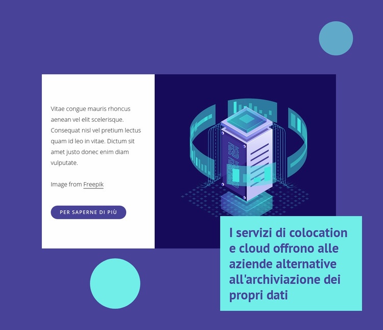 Commutazione del data center Modelli di Website Builder