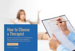How To Choose A Therapist - Free Download One Page Template