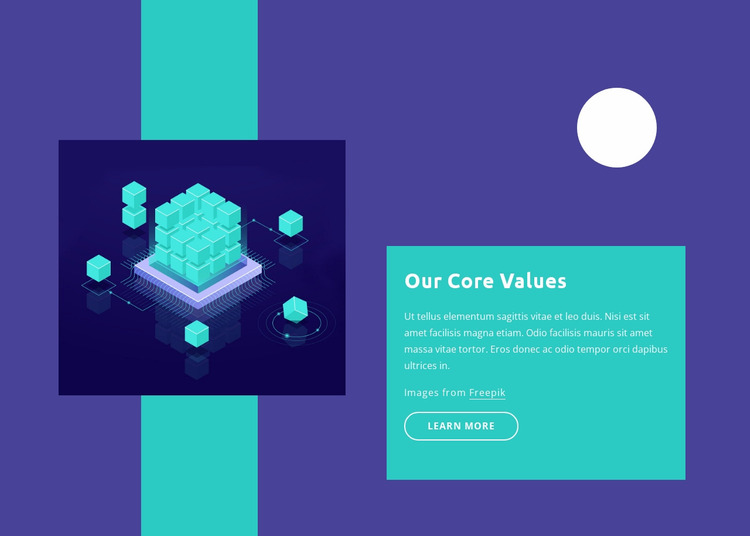 Our core values Website Mockup