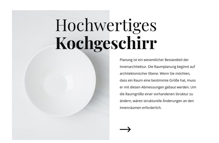 Schöne Gerichte Landing Page