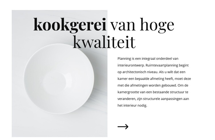 Mooie gerechten Website ontwerp