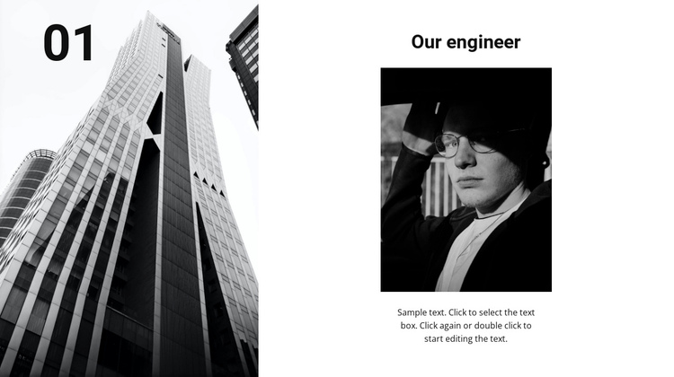 Our construction engineer One Page Template