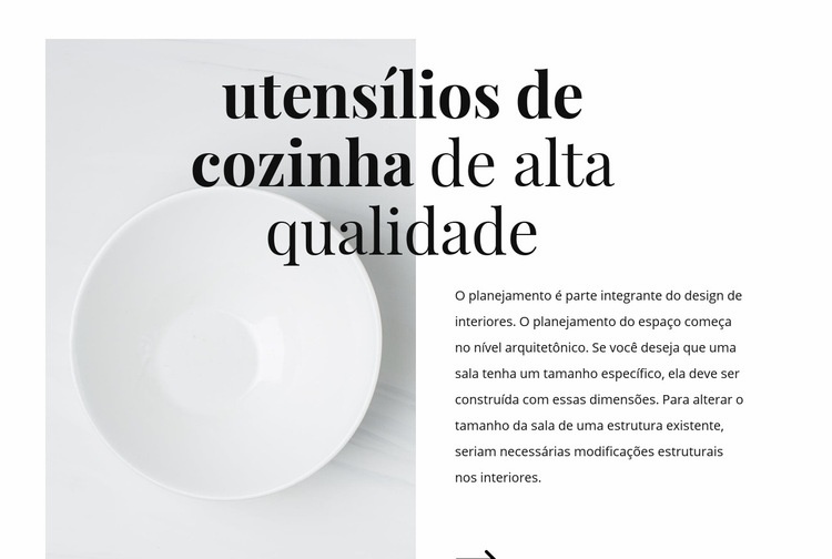 Pratos lindos Design do site