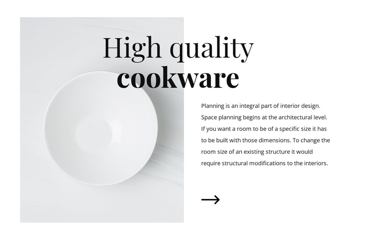 Beautiful dishes Website Builder Software