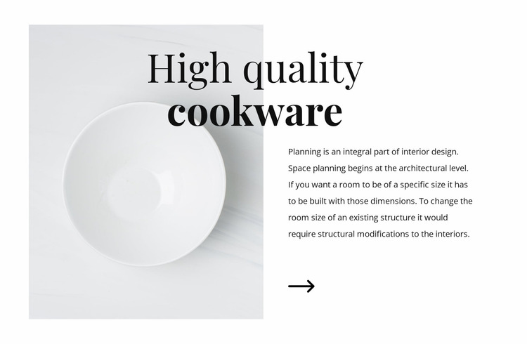 Beautiful dishes Website Mockup