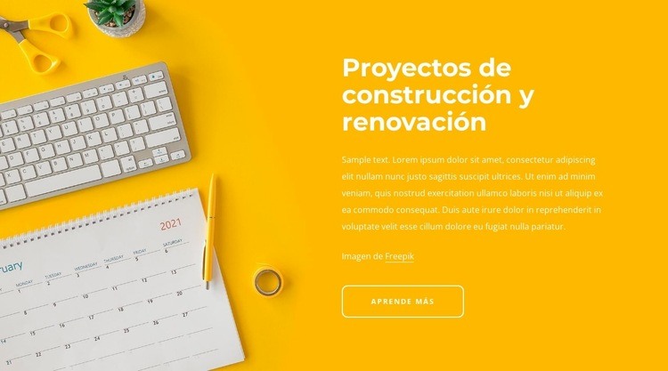 Proyectos de renovación Maqueta de sitio web