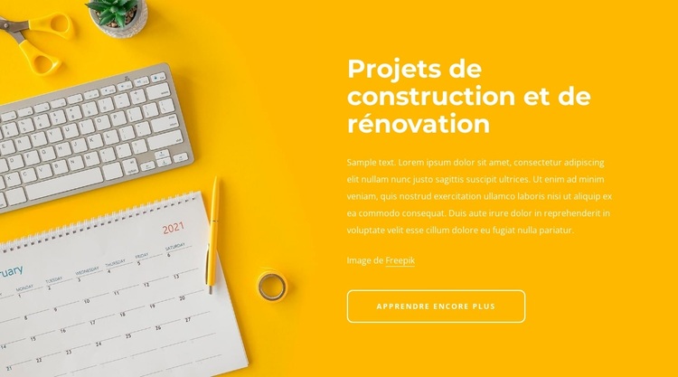 Projets de rénovation Thème WordPress