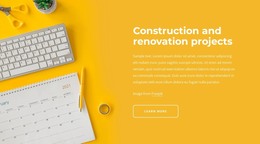 Renovation Projects - One Page Template