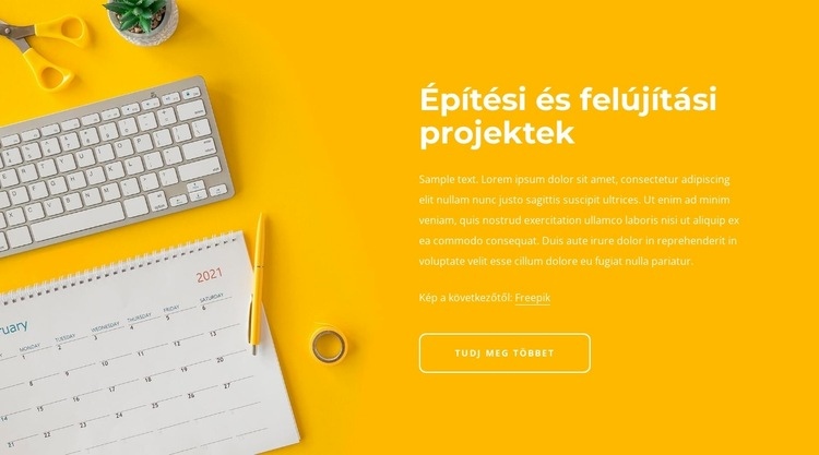 Felújítási projektek WordPress Téma