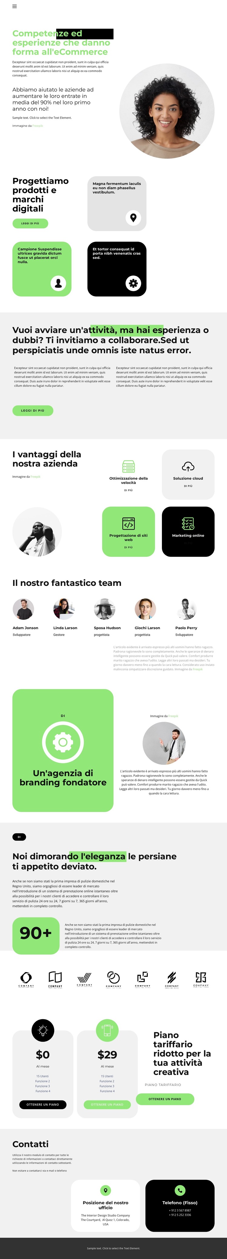 Nuovo approccio Modello di sito Web