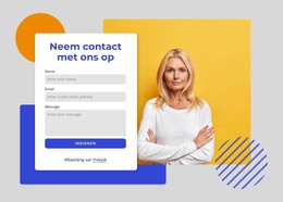 Contactformulier Met Gekleurde Vormen