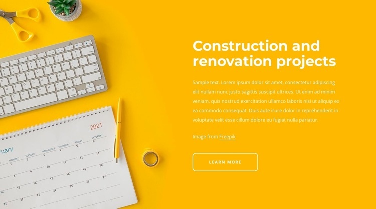 Renovation projects Squarespace Template Alternative