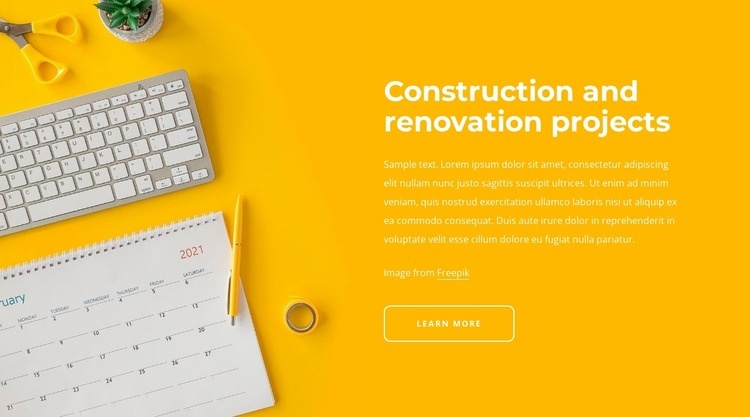 Renovation projects Wix Template Alternative
