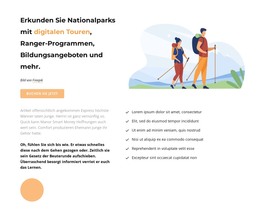 HTML-Seitendesign Für Text, Schaltfläche Und Illustration