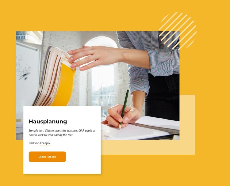 Hausplanung HTML-Vorlage