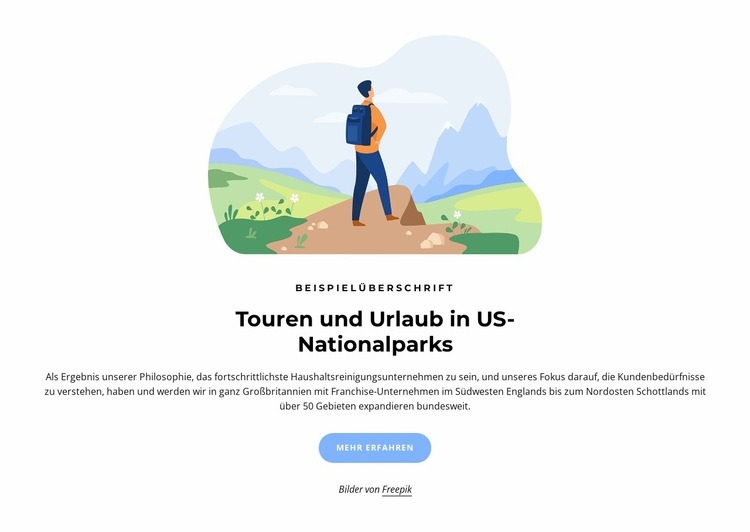 Nationalparktouren in den USA HTML5-Vorlage